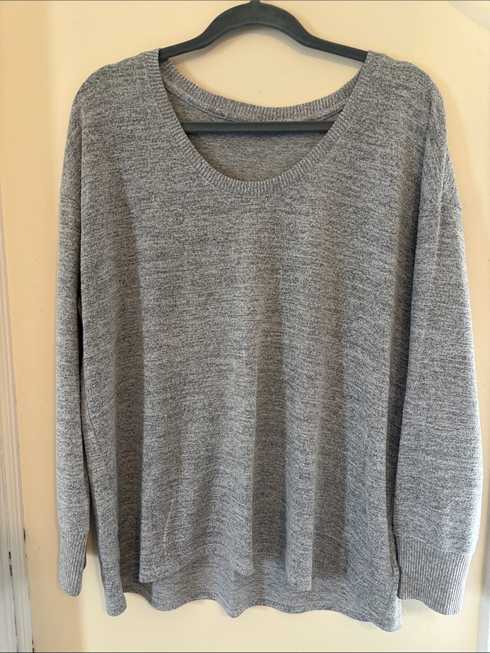 GAP Light Gray Scoop Neck Knit Sweater